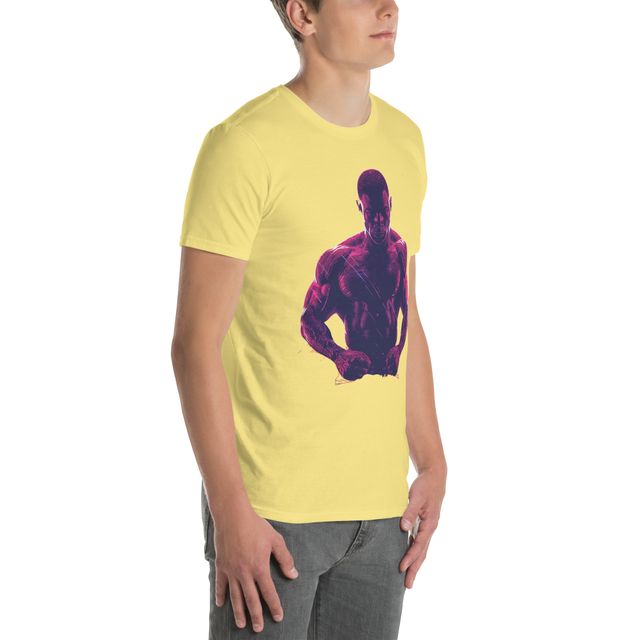 Camiseta Hombre Fitness - Blanco/Beige