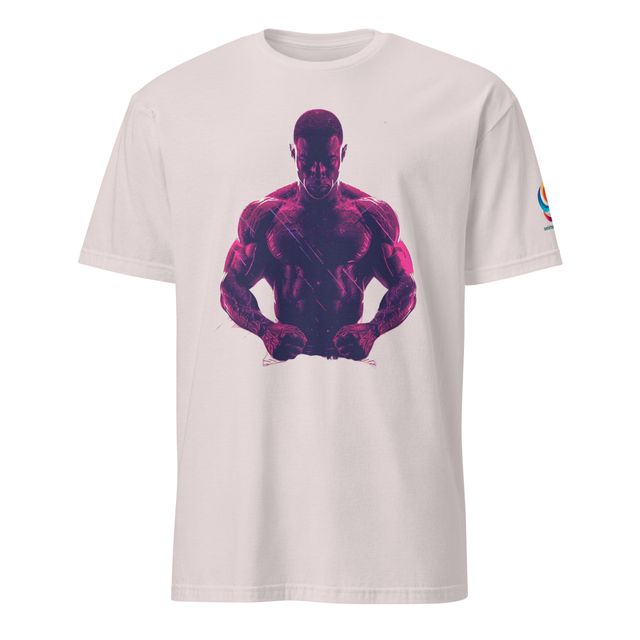 Camiseta Hombre Fitness - Blanco/Beige