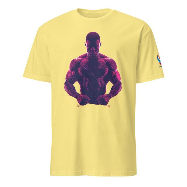 Camiseta Hombre Fitness - Blanco/Beige