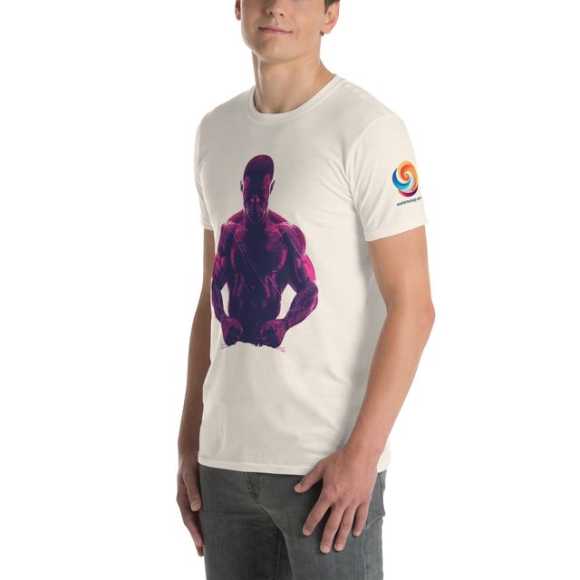 Camiseta Hombre Fitness - Blanco/Beige