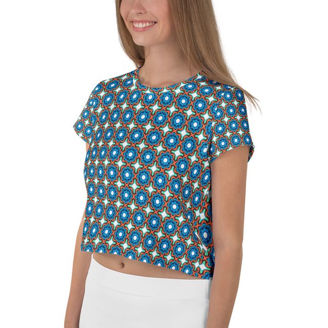 Top corto estampado - Tonos oscuros