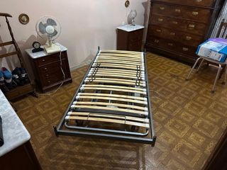 Cama geriátrica madera + colchón