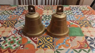 2 campane da barca in bronzo antico