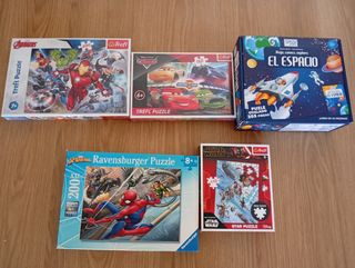 Puzzles infantiles: Avengers, Cars, Spiderman, Sta