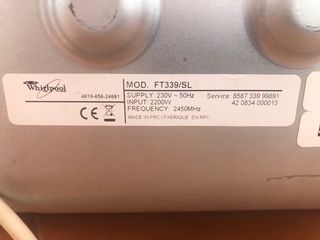 Microondas Whirlpool FT339 SL