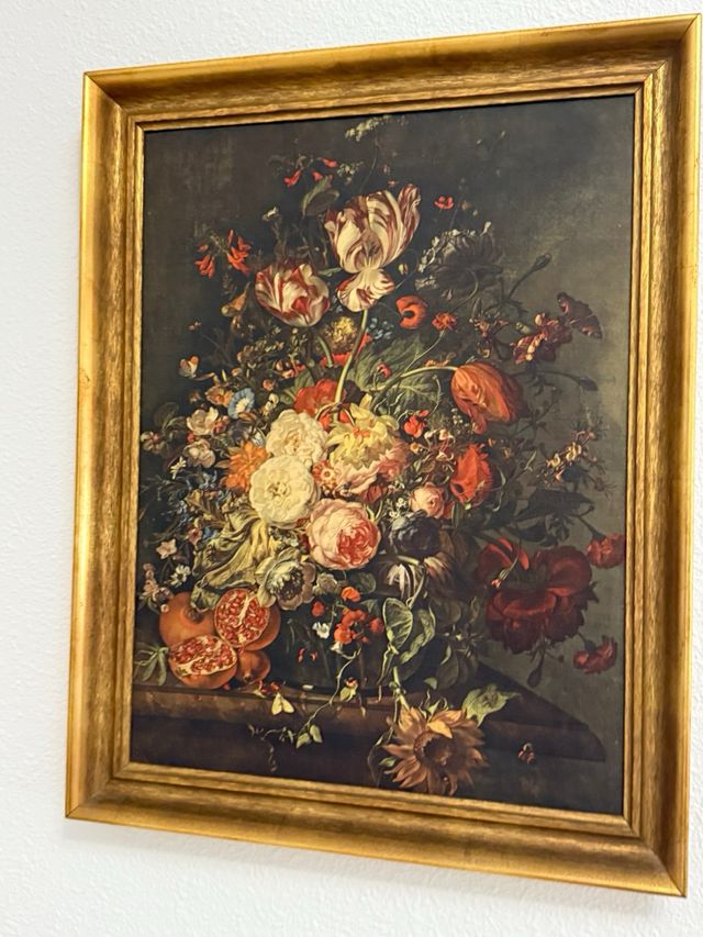 2 Cuadros Vintage + 2 láminas botánicas