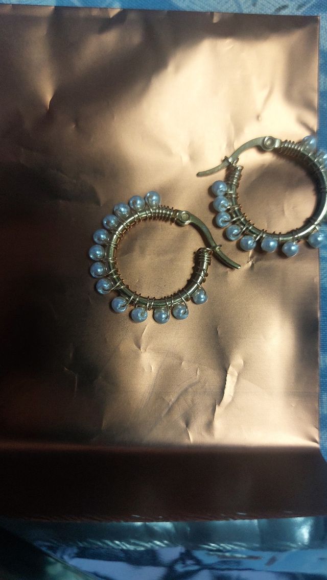 Pendientes Luxenter dorados con perlas