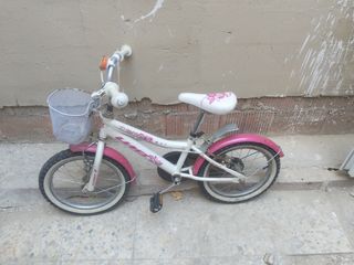 Bicicleta niña 16" blanca