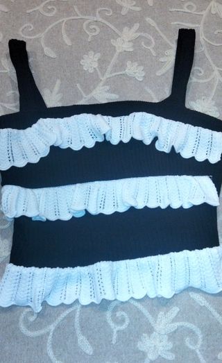 Top Zara blanco y negro