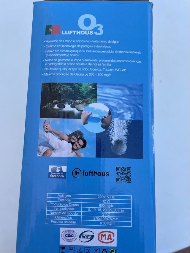 Generador Ozono Aniones Luftthous O3