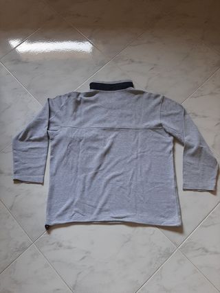 Felpa grigia uomo mezza zip