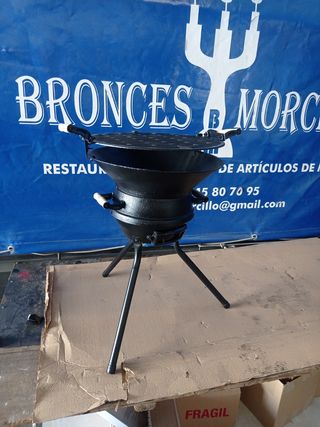 Barbacoa portátil metálica negra