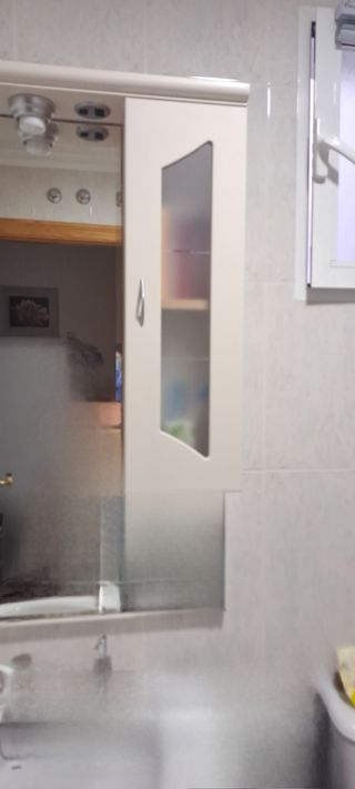 Espejo baño c/ armario blanc, regalo lavabo.