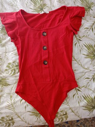 Body rosso scollo rotondo