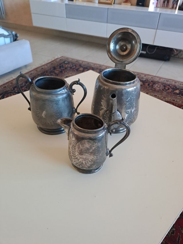 Servizio da tè argento - 3 pezzi