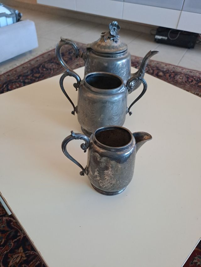 Servizio da tè argento - 3 pezzi