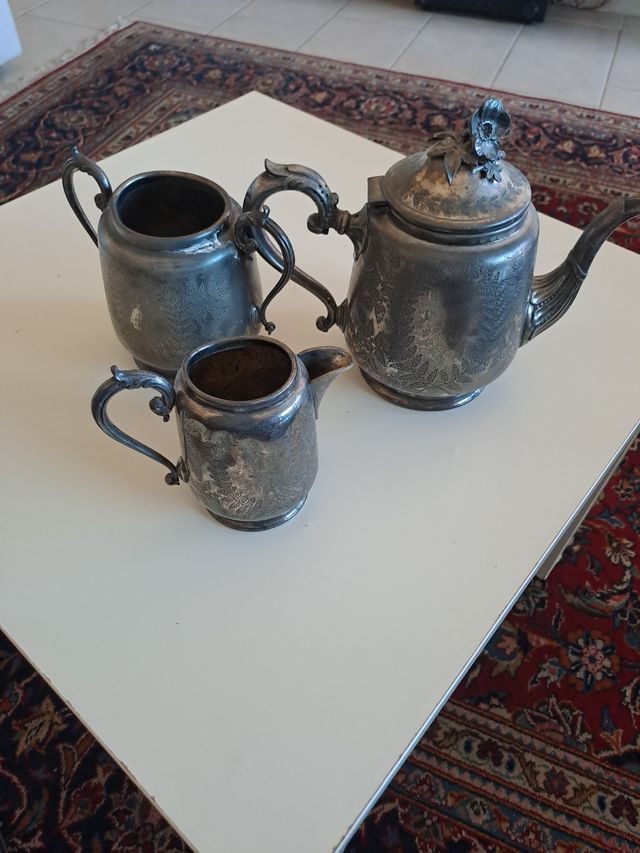 Servizio da tè argento - 3 pezzi