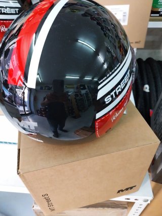 Casco MT Jet Street negro brillo