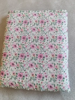 Funda libro flores - artesanal