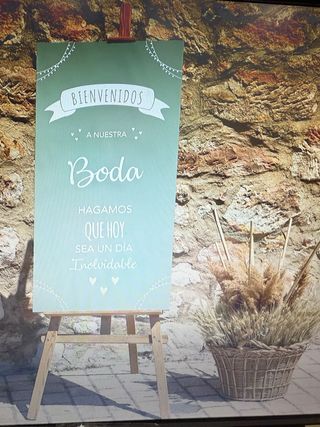 cartel bienvenida boda