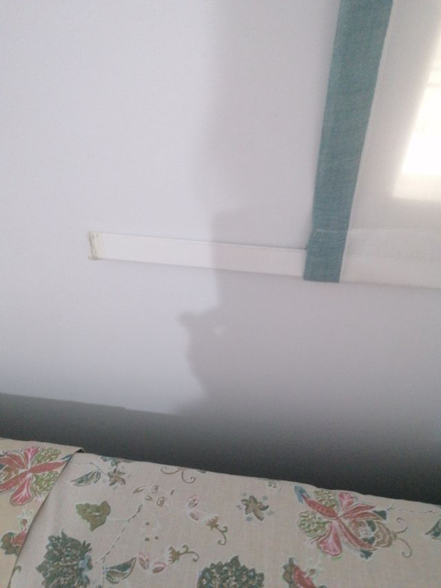 Cortinas lino blanco y verde agua