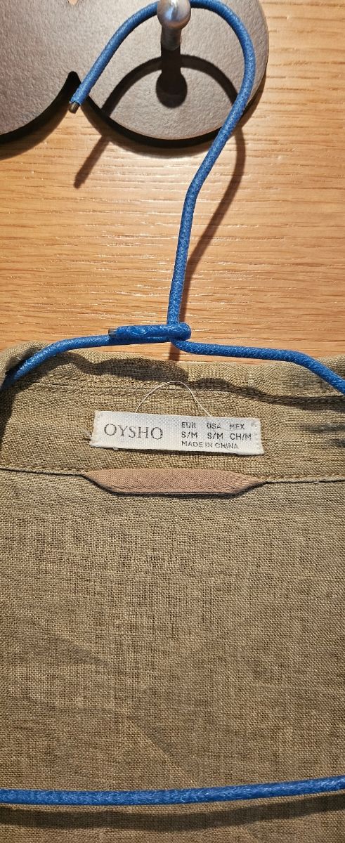 Camisa lino larga - Verde oliva