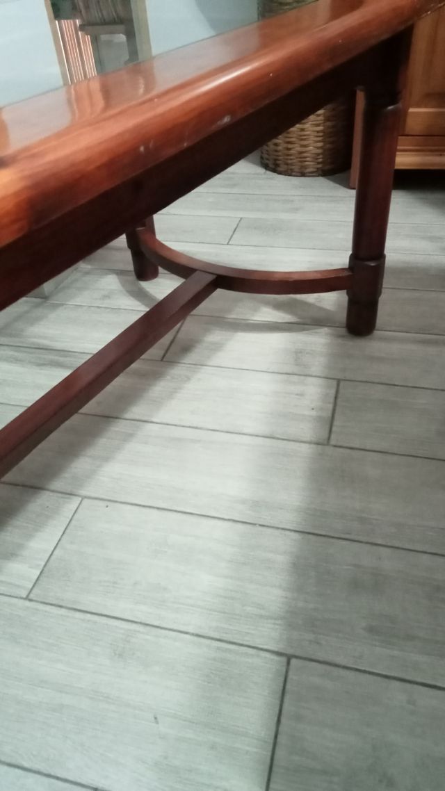 Mesa baja cristal madera