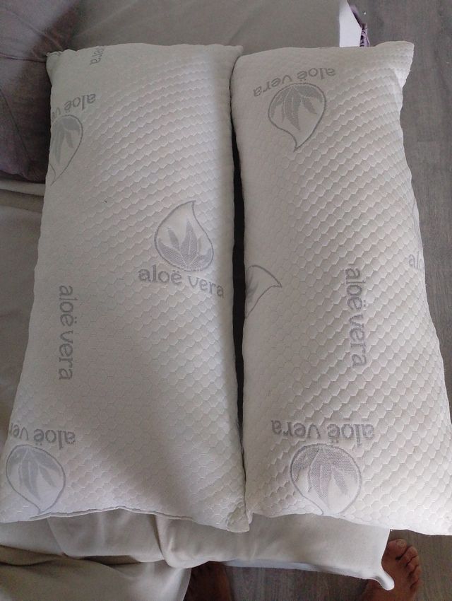 2 Almohadas Aloe Vera - Blancas 10 cada una