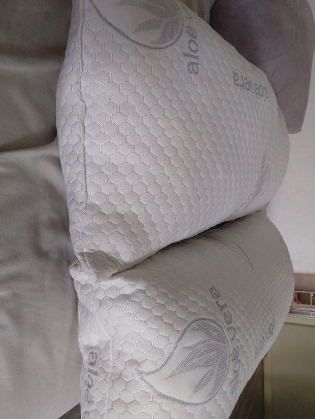 2 Almohadas Aloe Vera - Blancas 10 cada una