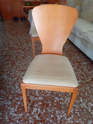 6 sillas comedor madera