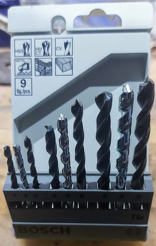 Punte per metallo-muro-legno 9pz 4-6-8 mm