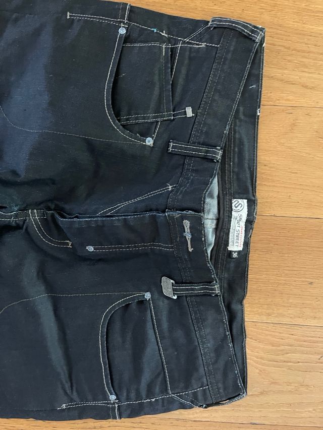 Vaqueros Denim Sport Street negros, talla S