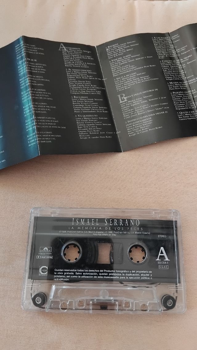Cassete Ismael Serrano - La Memoria de los Peces