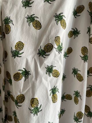 Camicia bianca con stampa ananas
