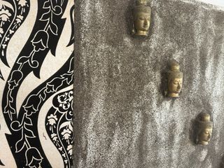 4 statue di Buddha in metallo dorato