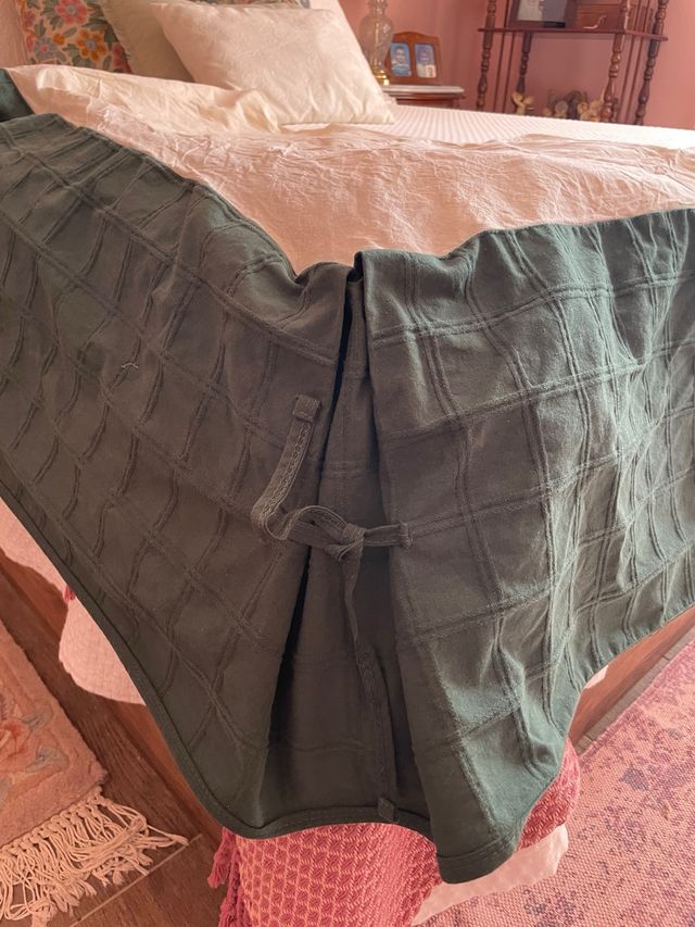 Falda cama 90cm - algodón verde inglés