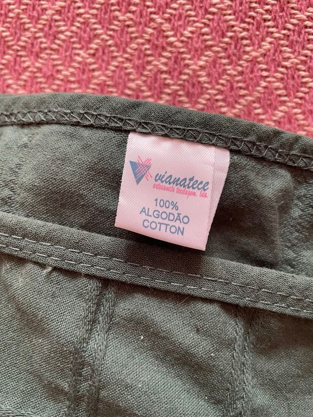 Falda cama 90cm - algodón verde inglés