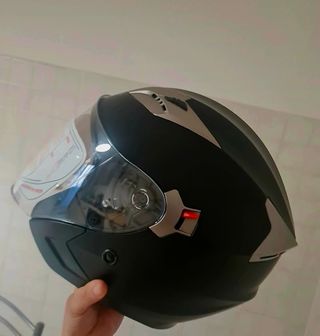Casco Jet moto nero opaco tg S