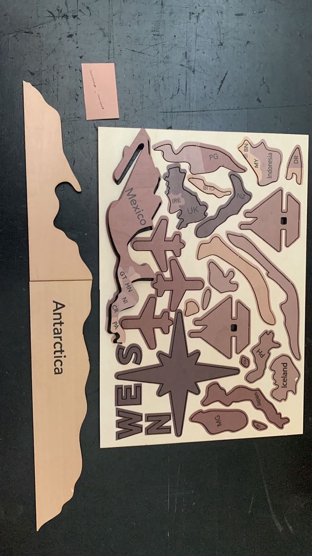 Mapa mundi madera 3D (200x120cm)