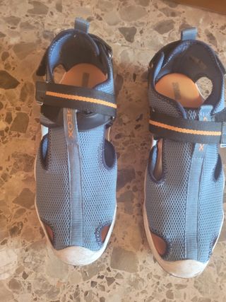 Sandalias Geox niño - Azul/Naranja Talla 38