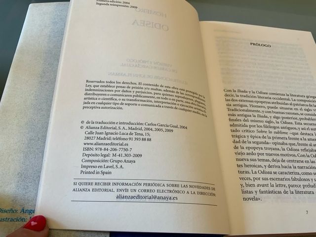 Odisea de Homero Vers. Carlos García Gual