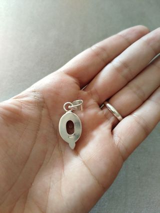 Colgante plata topacio rosa