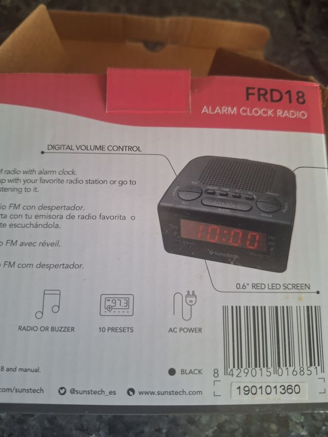 Radio Reloj Sunstech - despertador