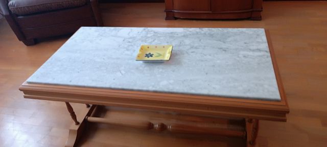 Mesa centro mármol blanco