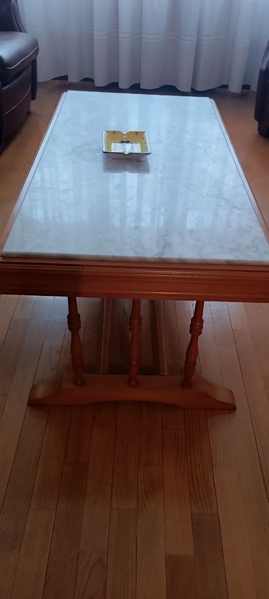 Mesa centro mármol blanco