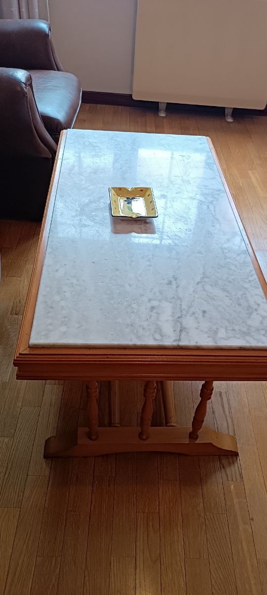 Mesa centro mármol blanco