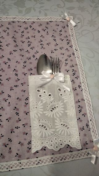 Tovaglietta in cotone shabby chic