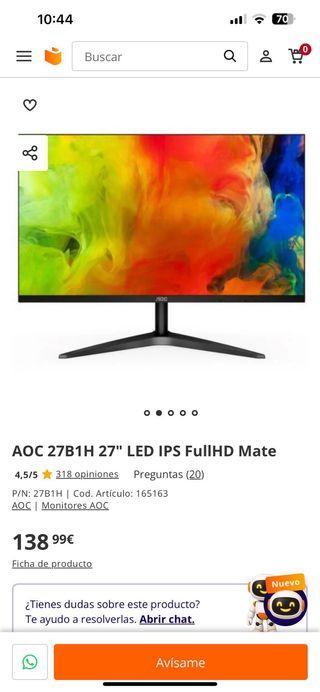Monitor AOC 27B1H 27" Full HD