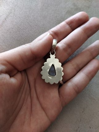 Colgante boho plata piedra luna
