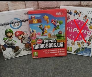 Cajas vacías de juegos de wii